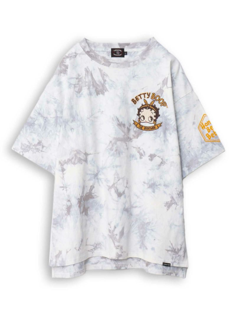 【The BRAVE-MAN×BETTY BOOP】“ハチベイビーベティ”刺繍入りBIGシルエットTシャツ