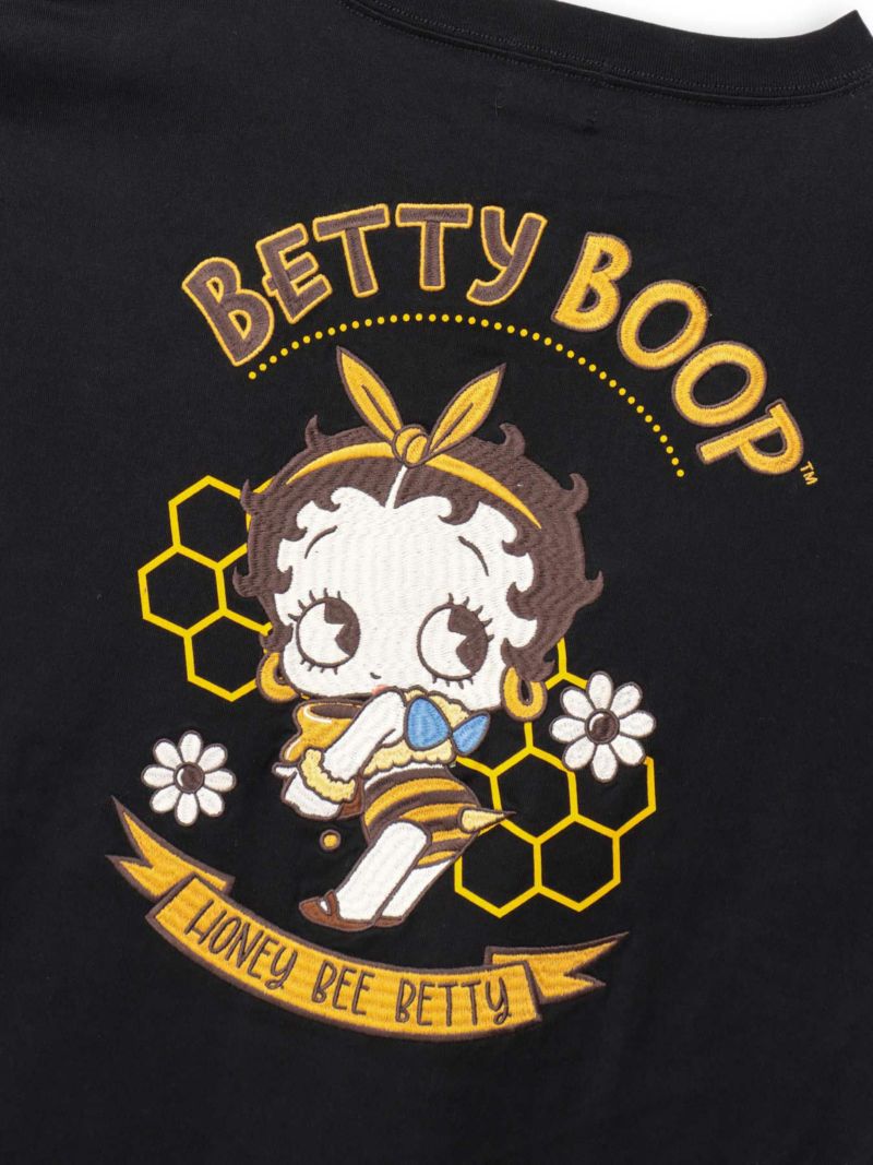 【The BRAVE-MAN×BETTY BOOP】“ハチベイビーベティ”刺繍入りBIGシルエットTシャツ