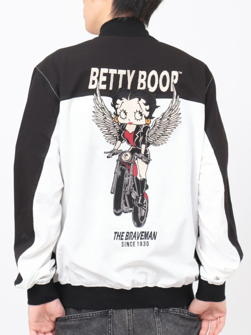 【The BRAVE-MAN×BETTY BOOP】“バイクベティ”刺繍入りサマーメッシュジャケット