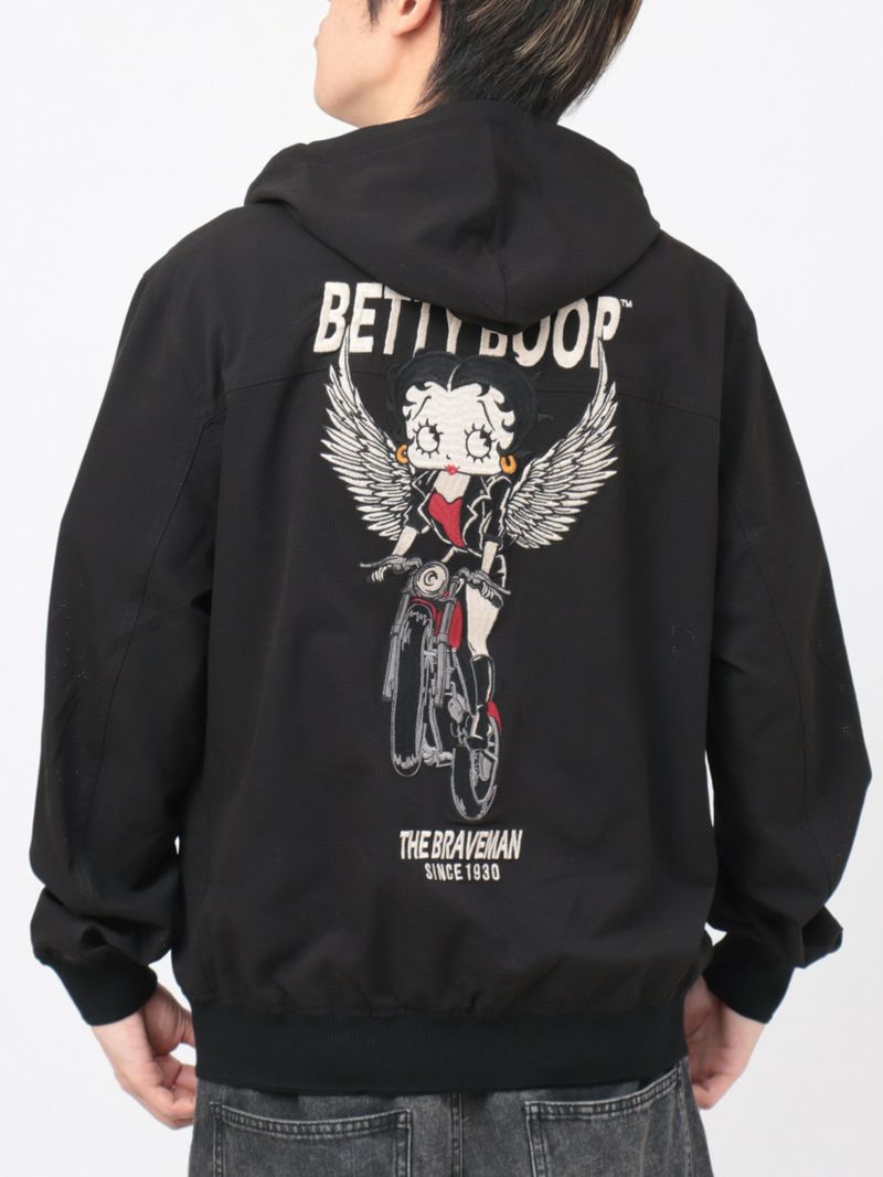 【The BRAVE-MAN×BETTY BOOP】“バイクベティ”刺繍入りサマーメッシュジャケット