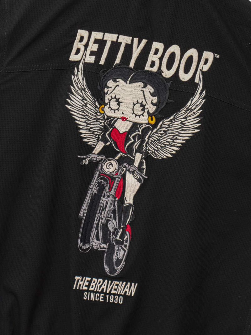 【The BRAVE-MAN×BETTY BOOP】“バイクベティ”刺繍入りサマーメッシュジャケット