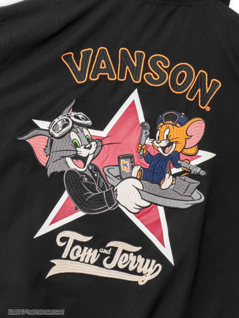 【VANSON×TOM and JERRY】刺繍入りサマーメッシュジャケット