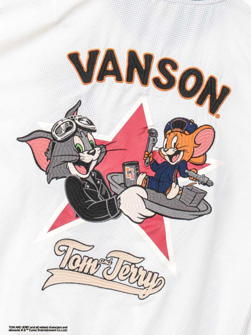 【VANSON×TOM and JERRY】刺繍入りサマーメッシュジャケット