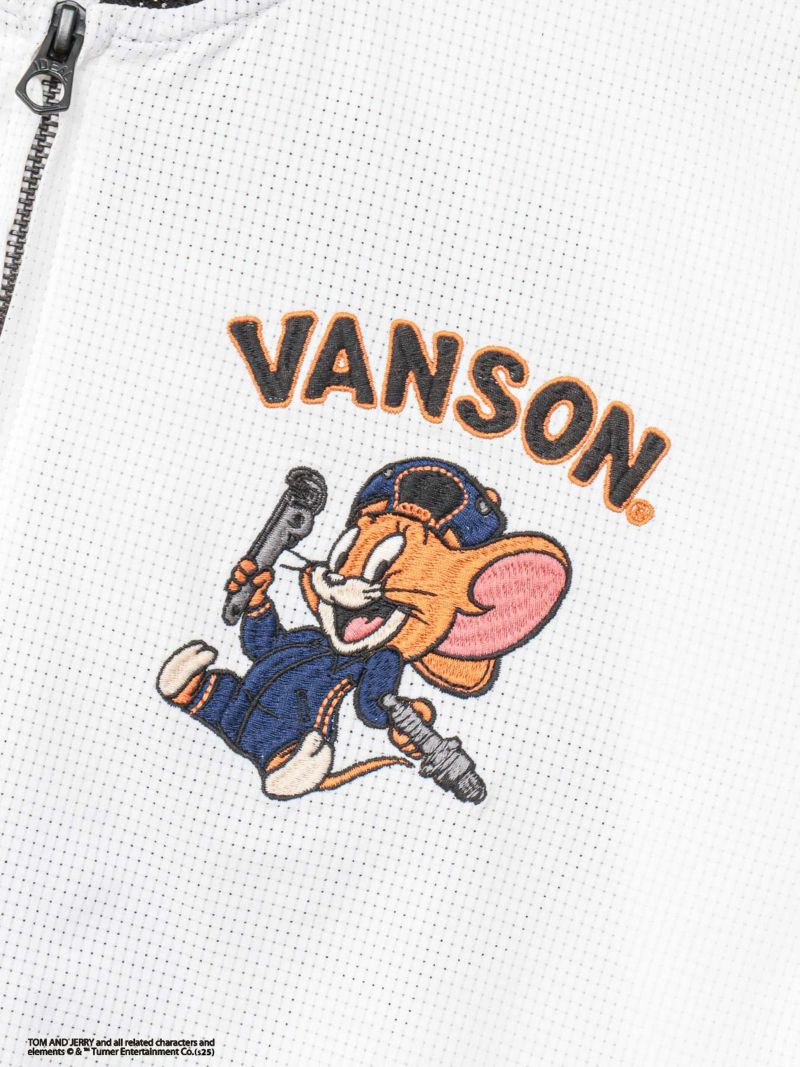 【VANSON×TOM and JERRY】刺繍入りサマーメッシュジャケット