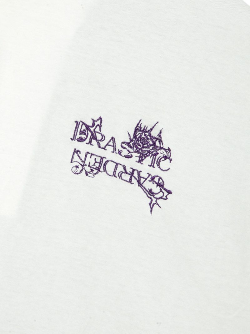 【DRASTIC GARDEN】“稲妻の薔薇”総刺繍ハーフジップベスト×バンダナTシャツ アンサンブル