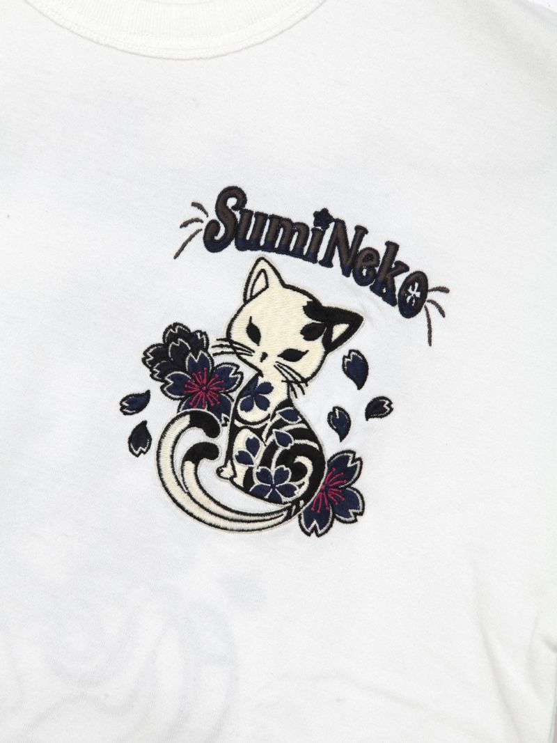 【SUMINEKO】“桜尽くし”刺繍入りTシャツ