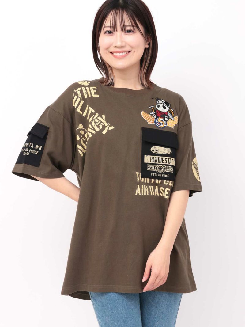 【PANDIESTA JAPAN】“5TH AIR FORCE”ツイル切替Tシャツ