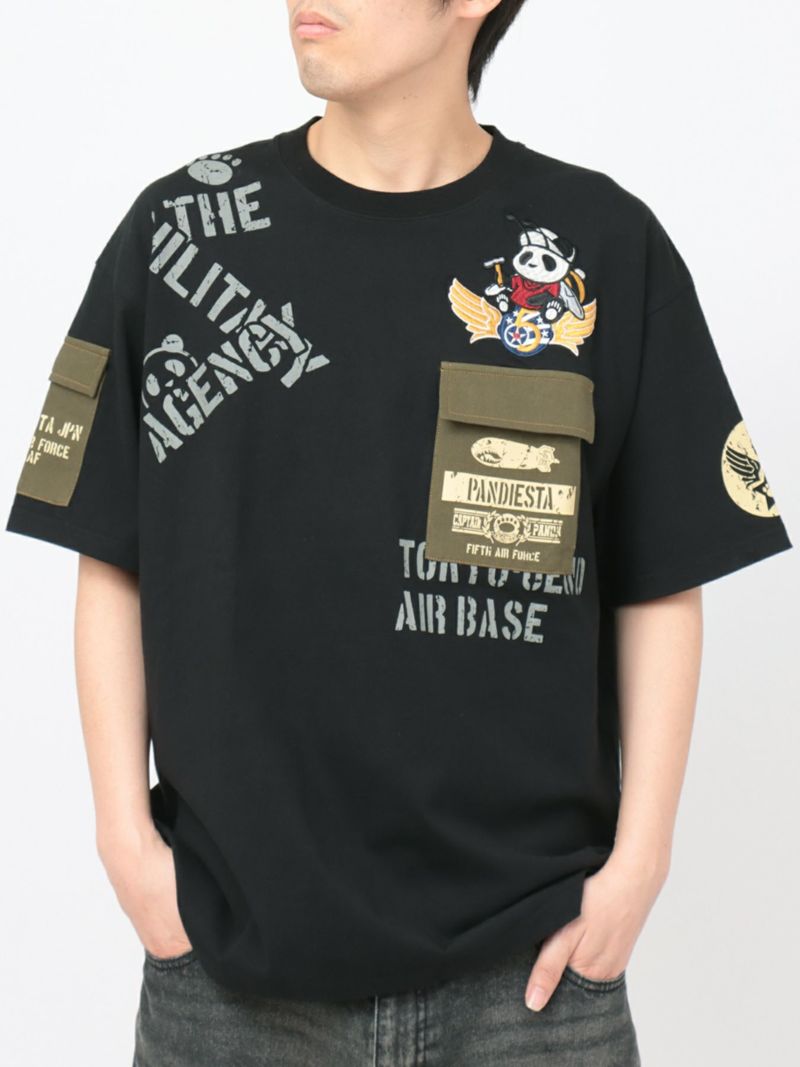 【PANDIESTA JAPAN】“5TH AIR FORCE”ツイル切替Tシャツ