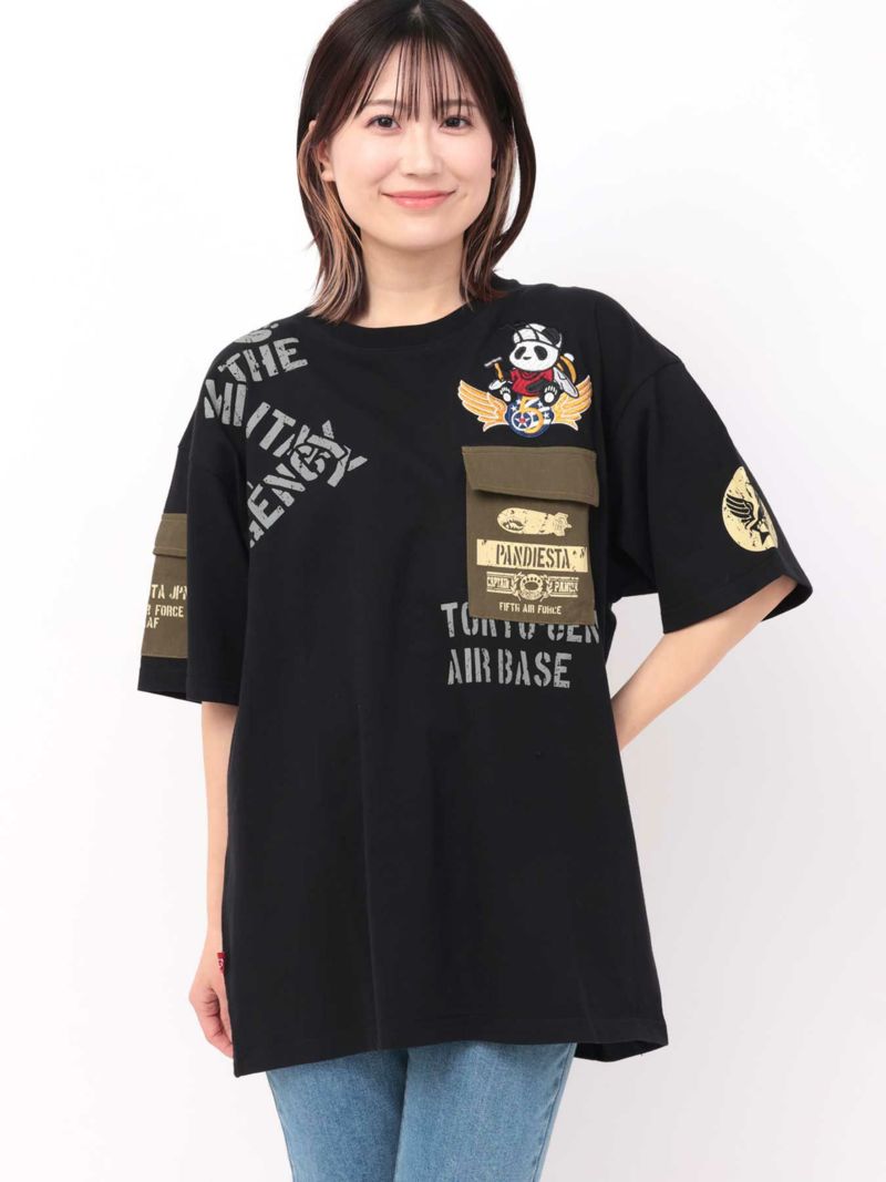 【PANDIESTA JAPAN】“5TH AIR FORCE”ツイル切替Tシャツ