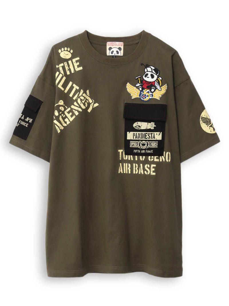 【PANDIESTA JAPAN】“5TH AIR FORCE”ツイル切替Tシャツ