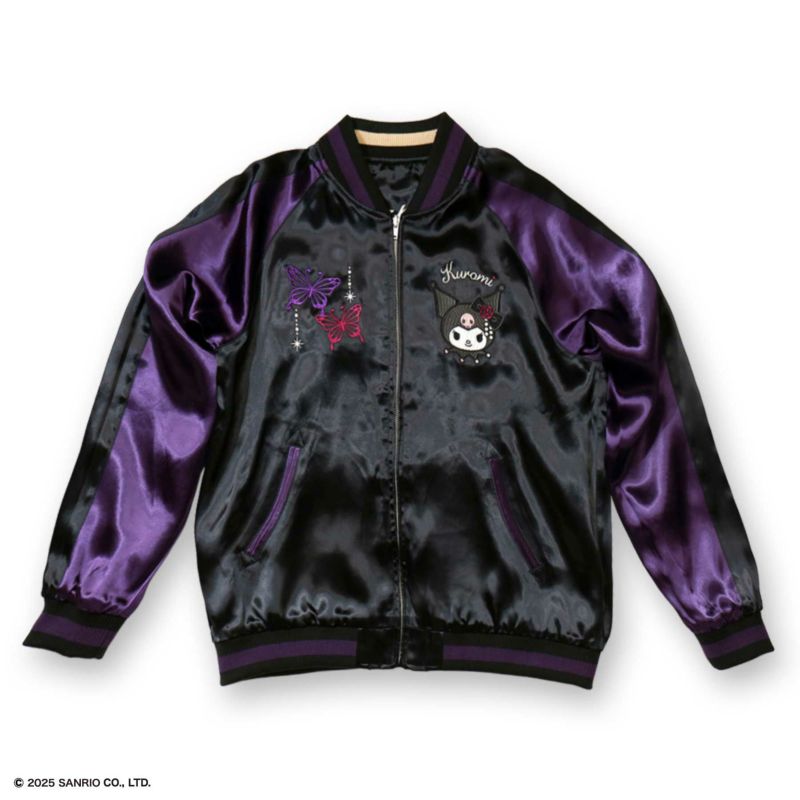 【Sanrio】“クロミちゃん×マイメロディ”総刺繍リバーシブルスカジャン