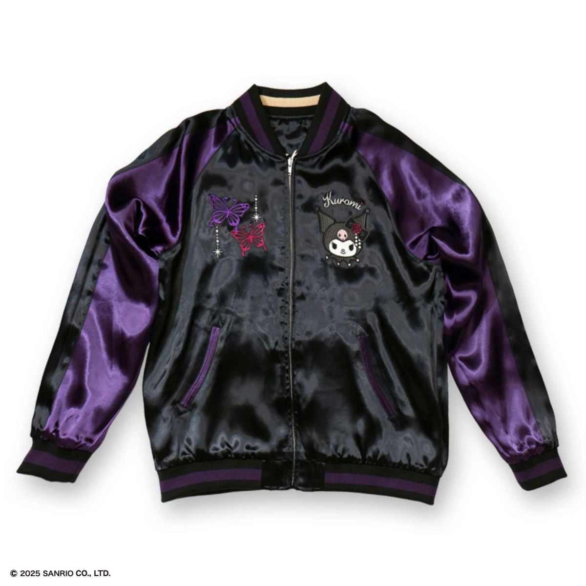 【Sanrio】“クロミちゃん×マイメロディ”総刺繍リバーシブルスカジャン