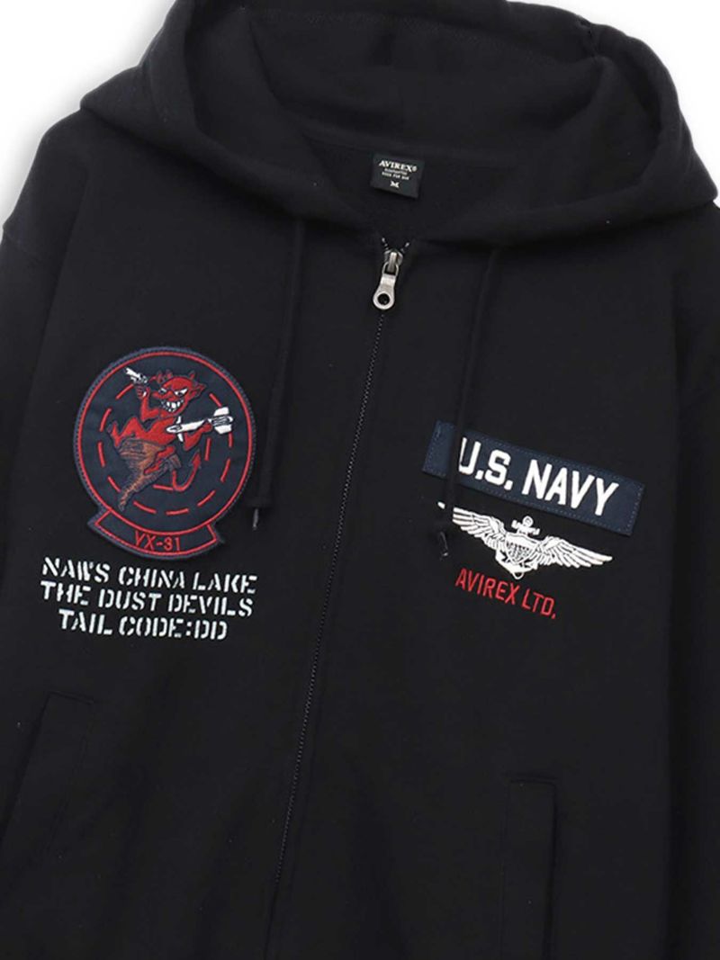 【AVIREX】“DUST DEVILS”LONG SLEEVE ZIP PARKA