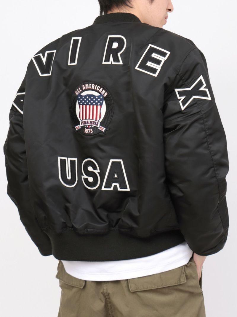 【AVIREX】SIGNATURE BIG LOGO MA-1 JACKET ＜50th Anniversary＞