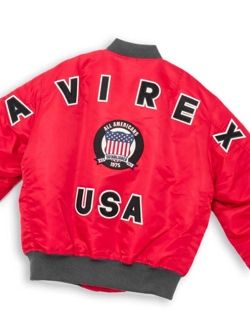 【AVIREX】SIGNATURE BIG LOGO MA-1 JACKET ＜50th Anniversary＞