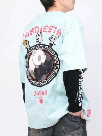 【PANDIESTA JAPAN】<br>“太陰太極パンダ”BIGシルエット フェイクレイヤードロンＴ