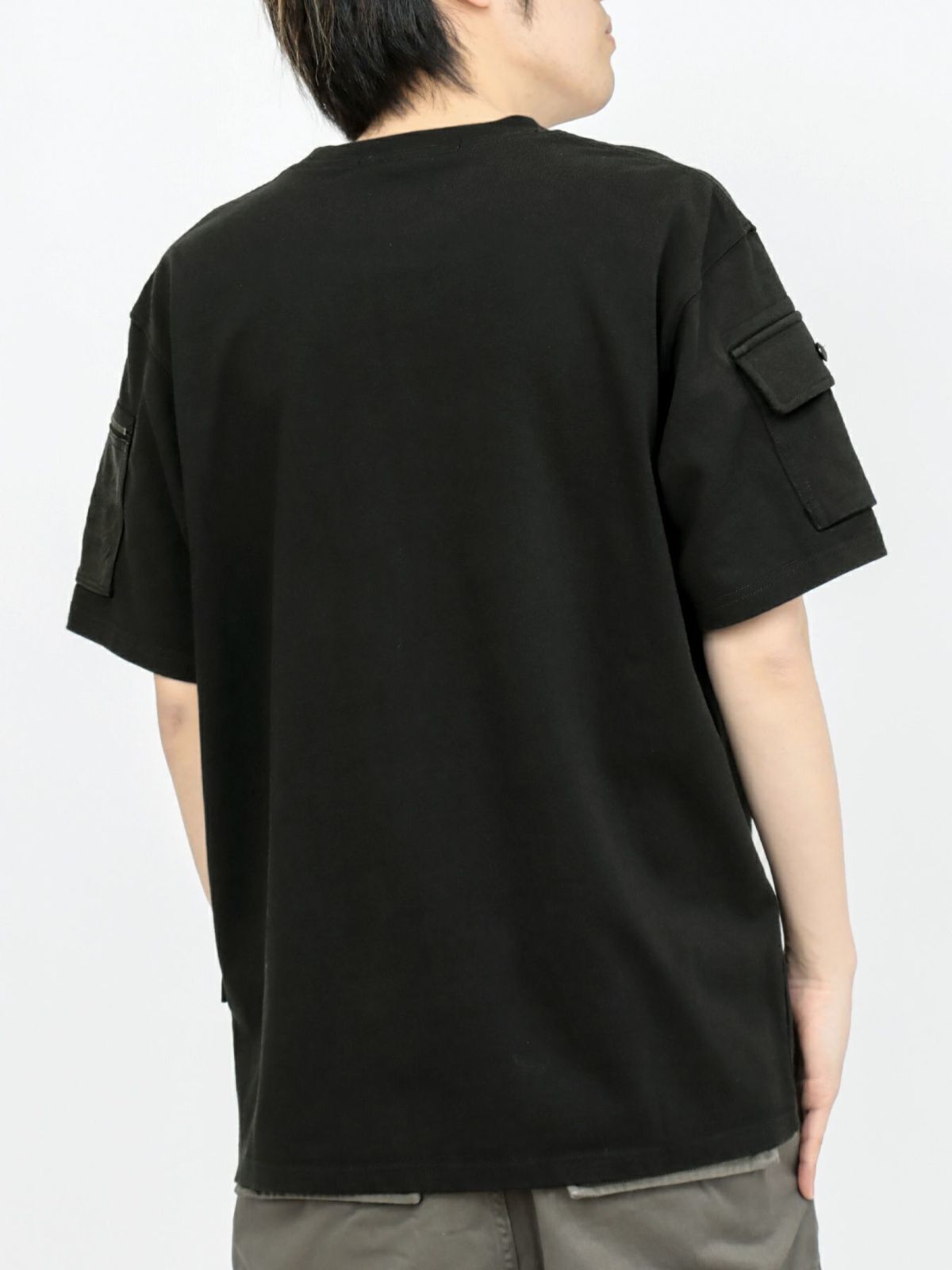 【AVIREX】LEATHER PATCHED FATIGUE T-SHIRT＜50th Anniversary＞
