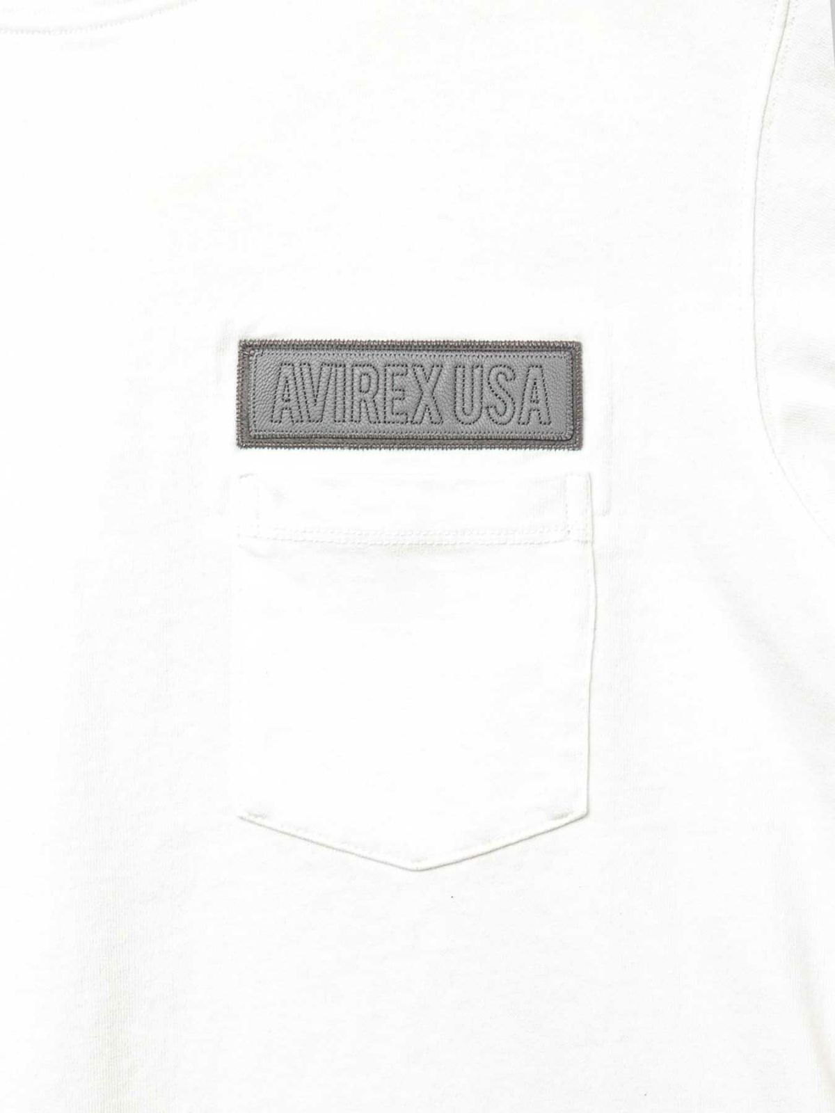 【AVIREX】LEATHER PATCHED FATIGUE T-SHIRT＜50th Anniversary＞
