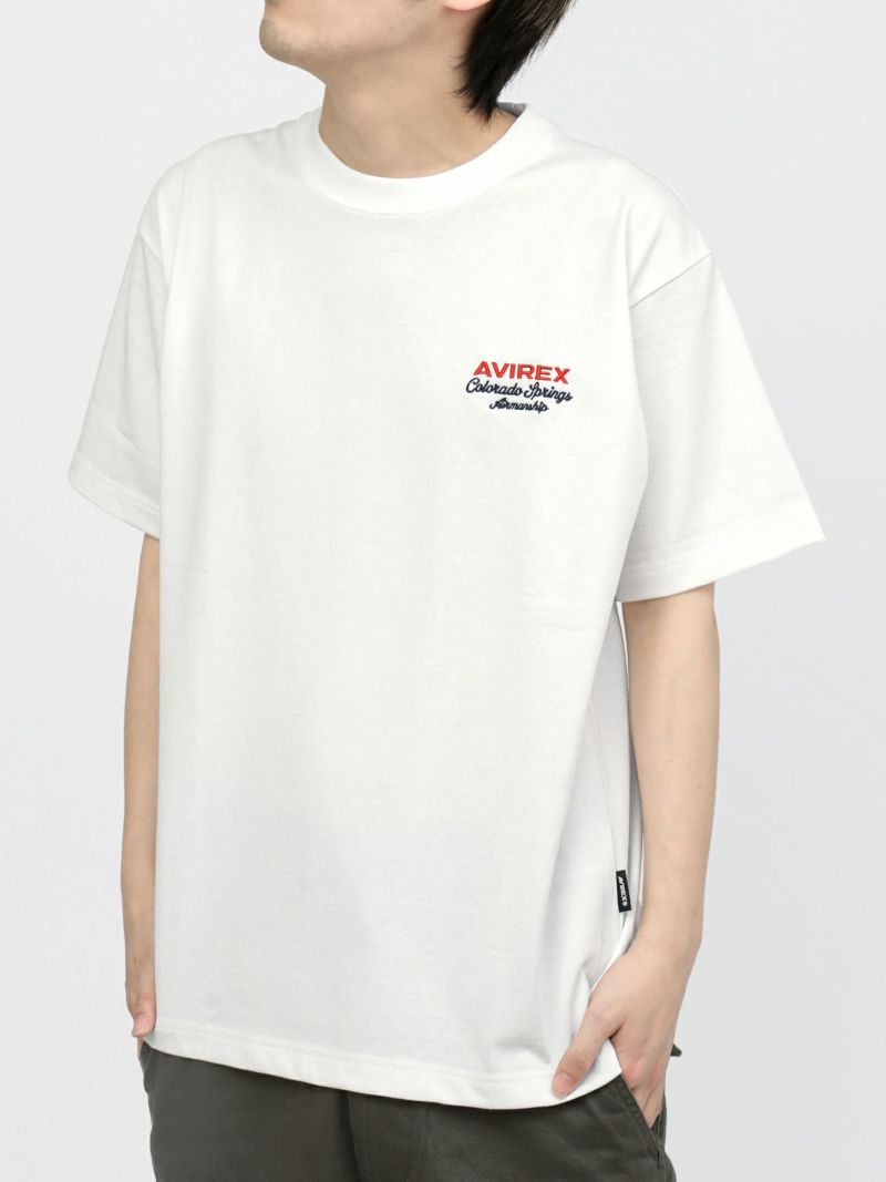 【AVIREX】USAFA SQUADRONS EMBROIDERY T-SHIRT