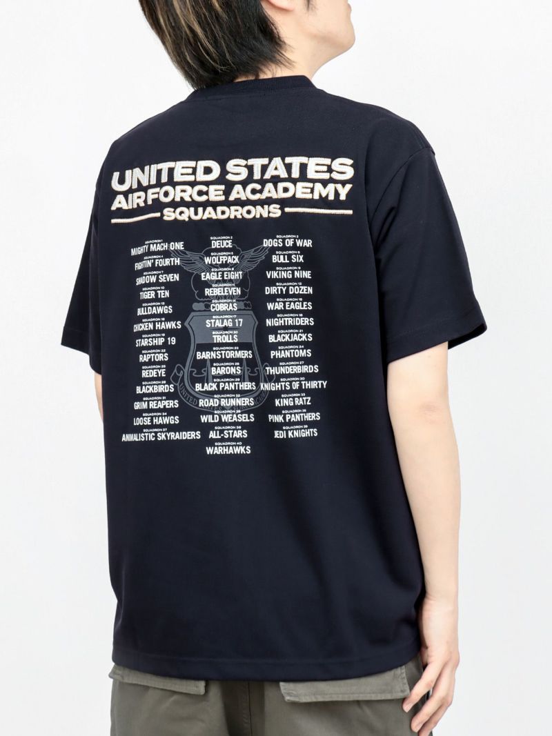 【AVIREX】USAFA SQUADRONS EMBROIDERY T-SHIRT