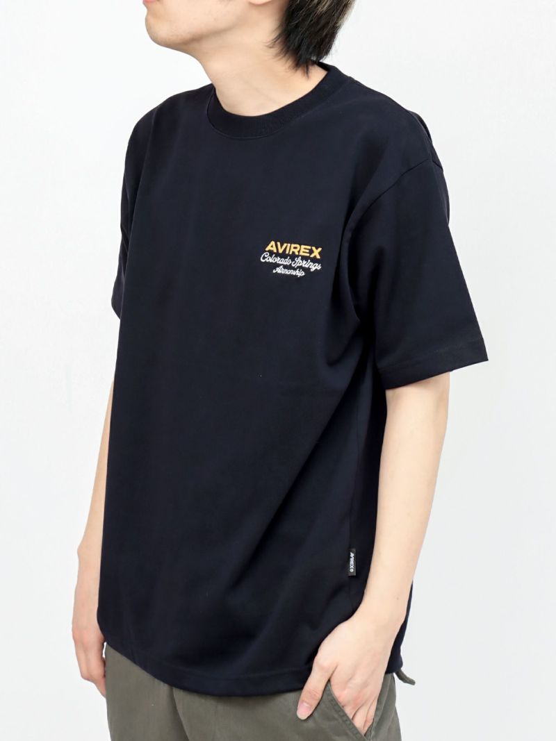 【AVIREX】USAFA SQUADRONS EMBROIDERY T-SHIRT