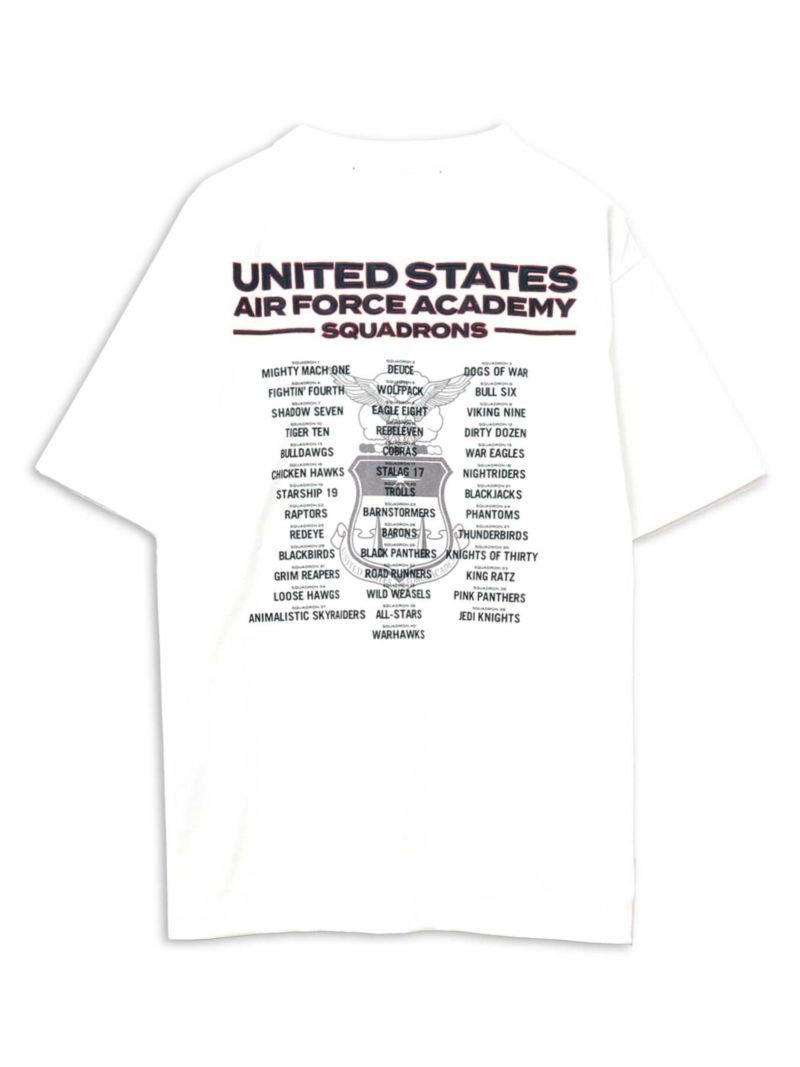 【AVIREX】USAFA SQUADRONS EMBROIDERY T-SHIRT