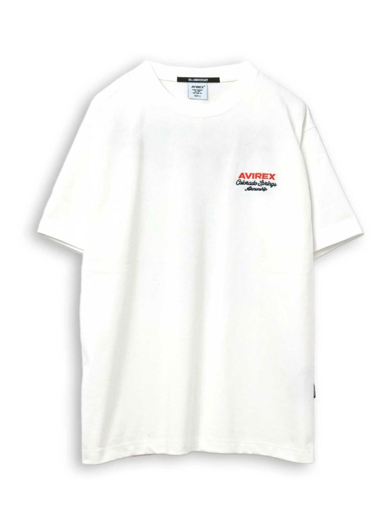 【AVIREX】USAFA SQUADRONS EMBROIDERY T-SHIRT