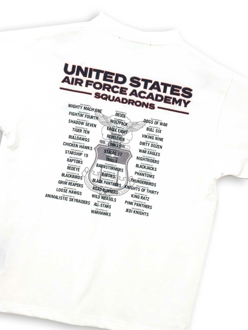 【AVIREX】USAFA SQUADRONS EMBROIDERY T-SHIRT