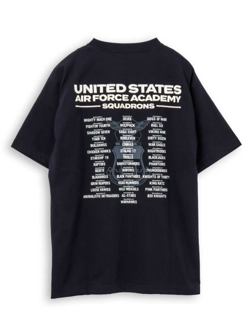 【AVIREX】USAFA SQUADRONS EMBROIDERY T-SHIRT