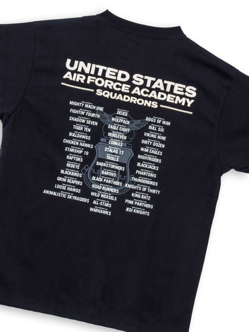 【AVIREX】USAFA SQUADRONS EMBROIDERY T-SHIRT
