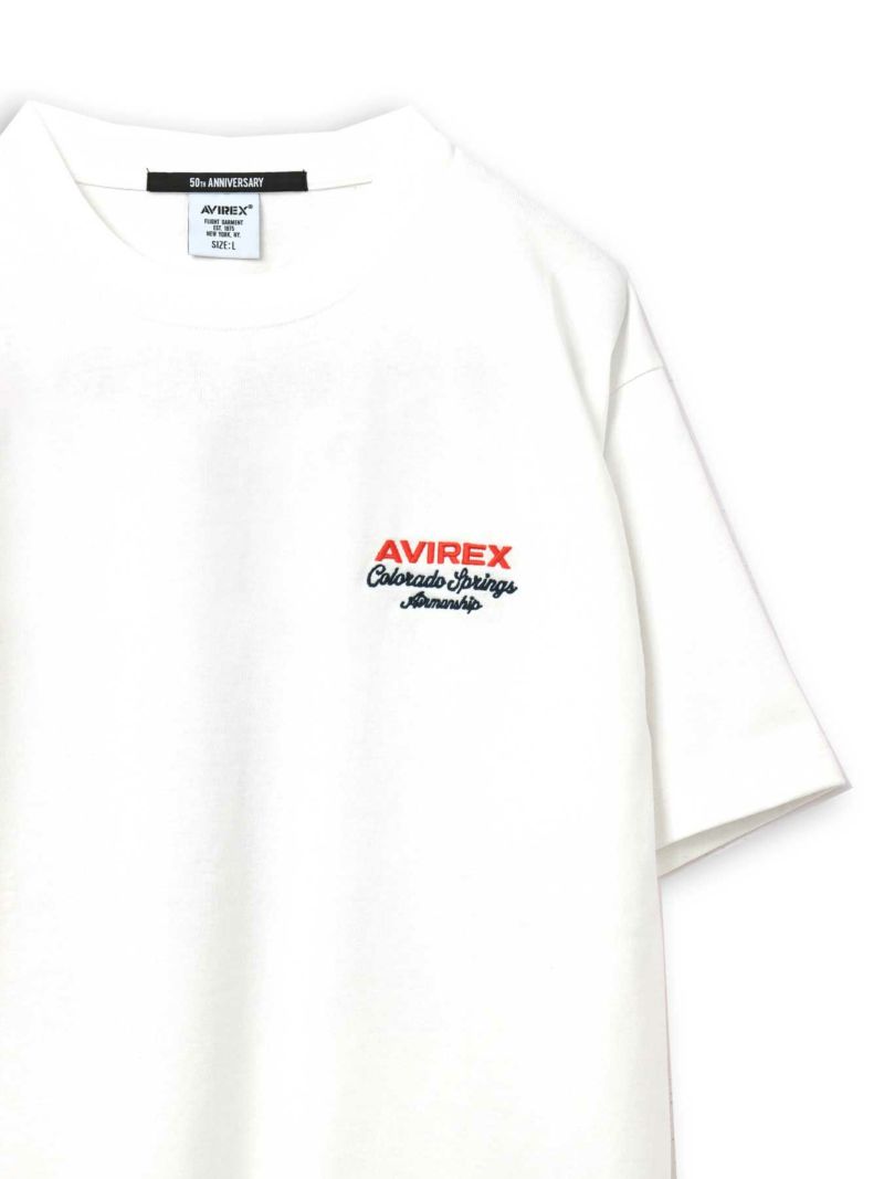 【AVIREX】USAFA SQUADRONS EMBROIDERY T-SHIRT
