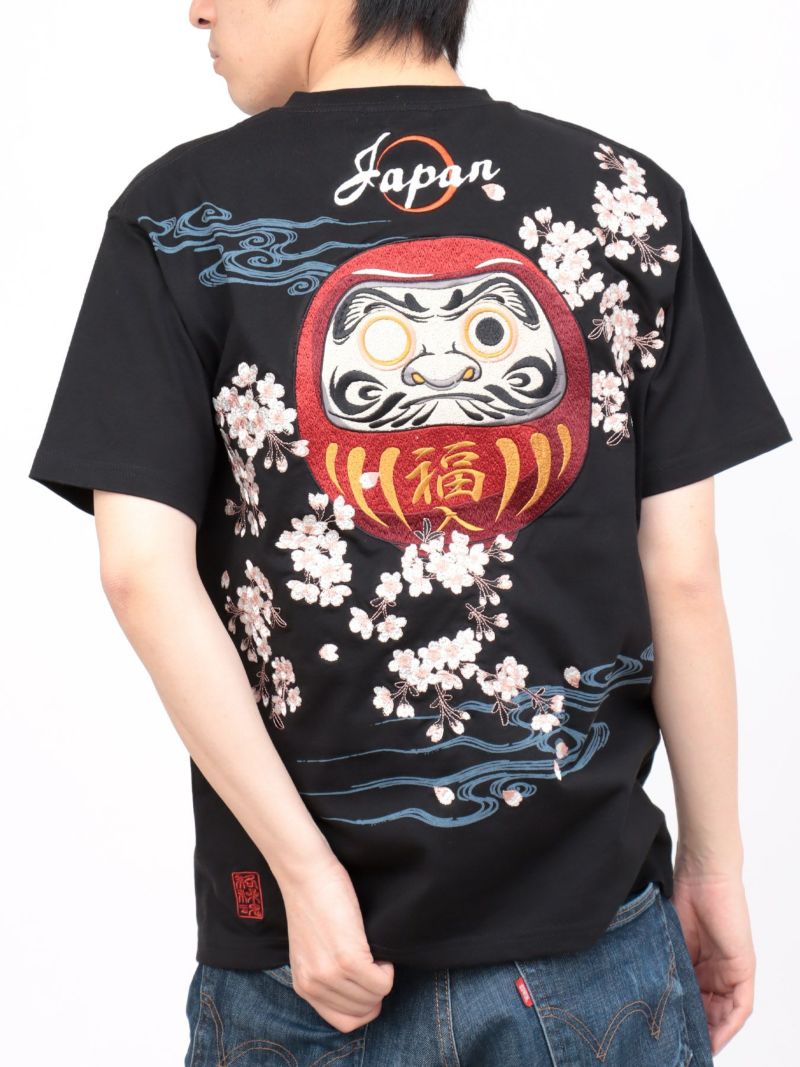 【絡繰魂】“達磨JAPAN”刺繍入りTシャツ