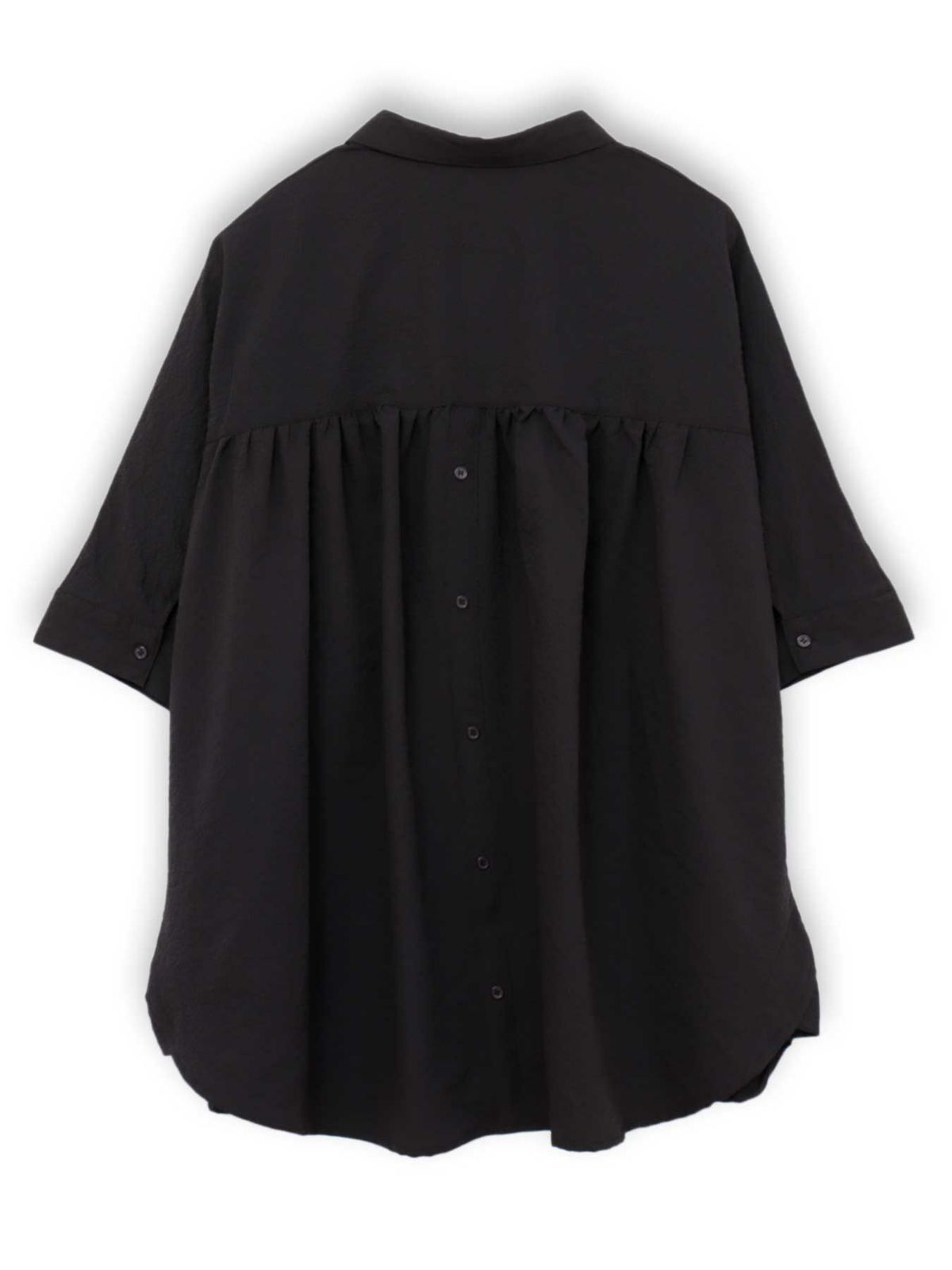 【雅結】菊刺繍サッカー素材ドルマンシャツ