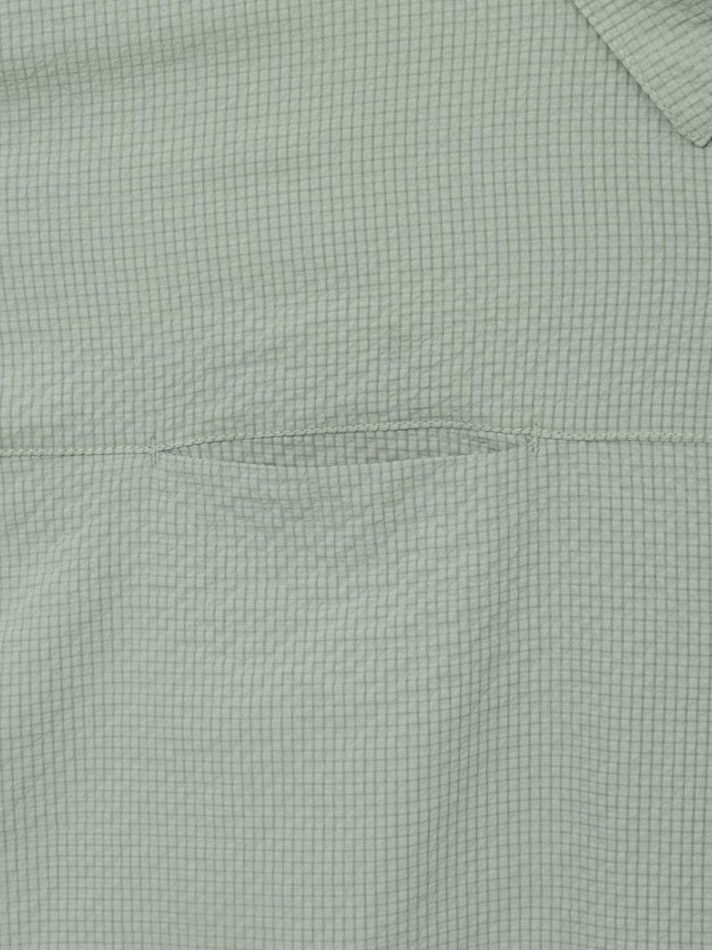 【雅結】菊刺繍サッカー素材ドルマンシャツ