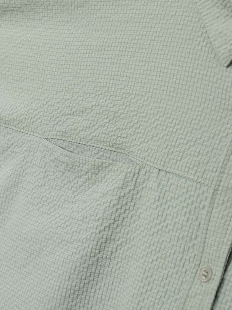 【雅結】菊刺繍サッカー素材ドルマンシャツ