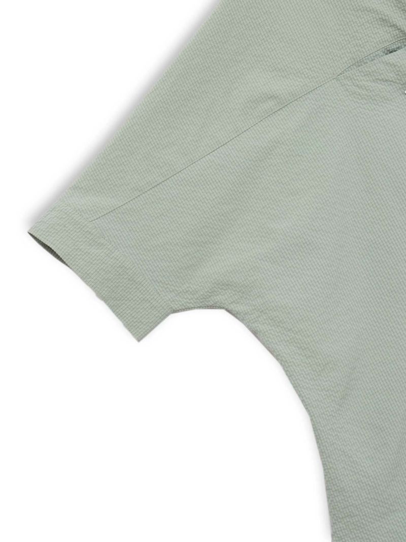 【雅結】菊刺繍サッカー素材ドルマンシャツ