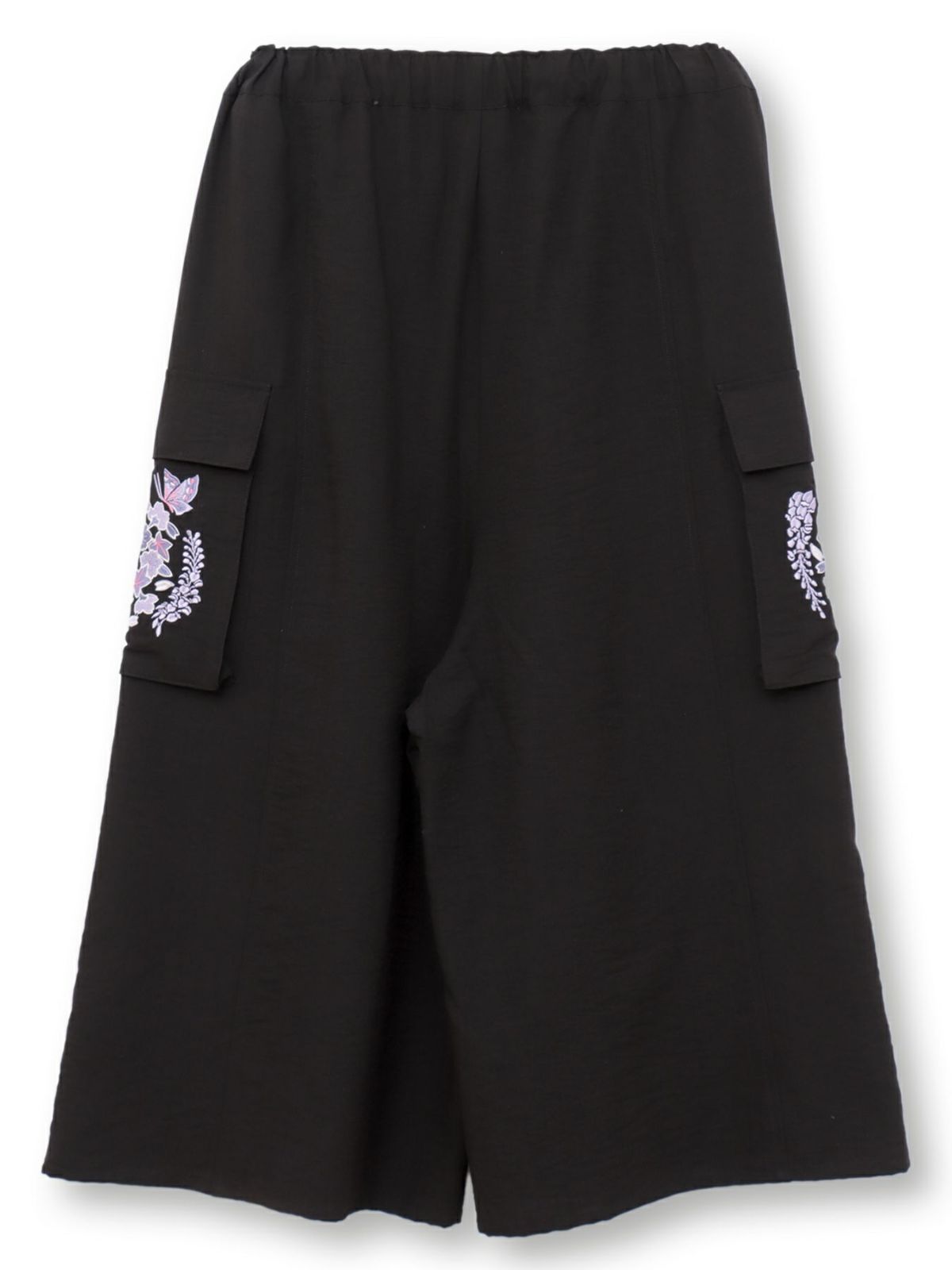 【雅結】“桜藤紅葉”総刺繍ワイドカーゴパンツ