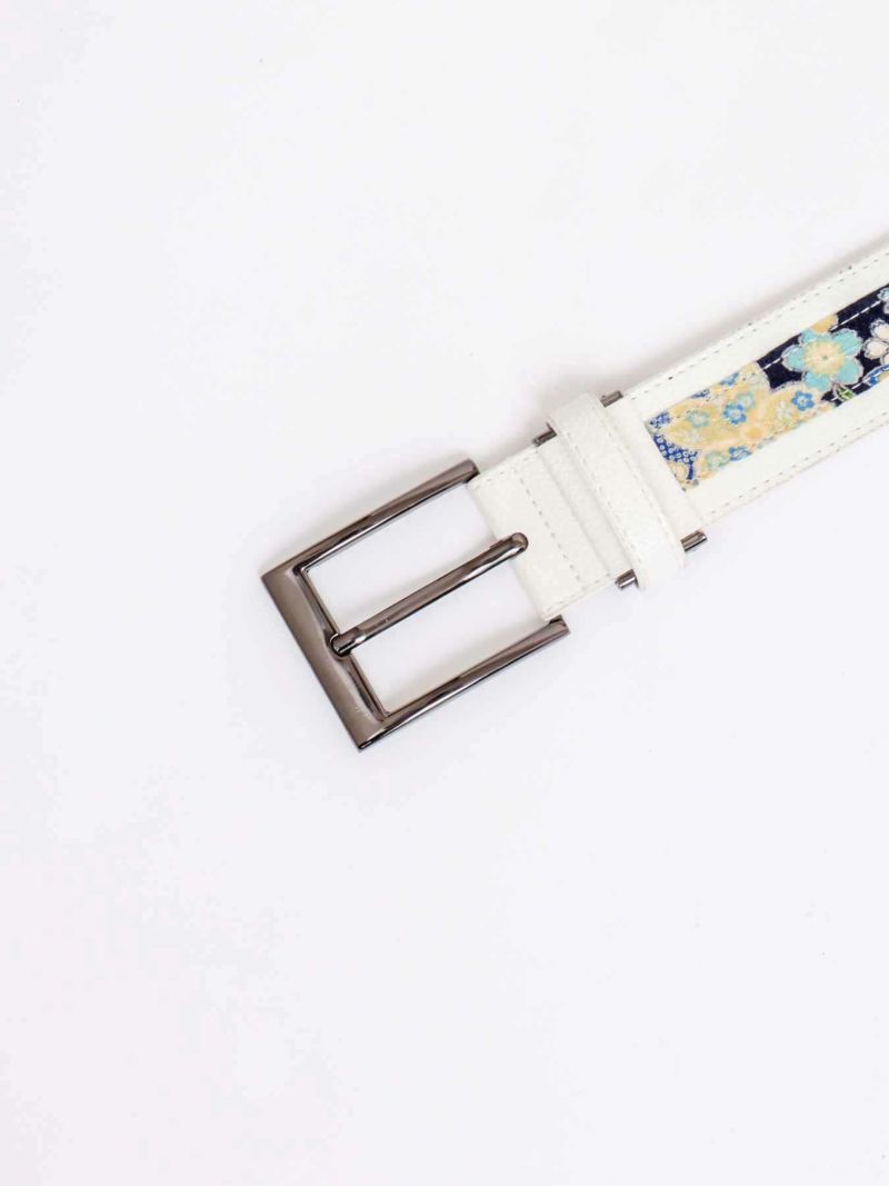 【雅結】金襴遣いクロコ切替ハトメベルト