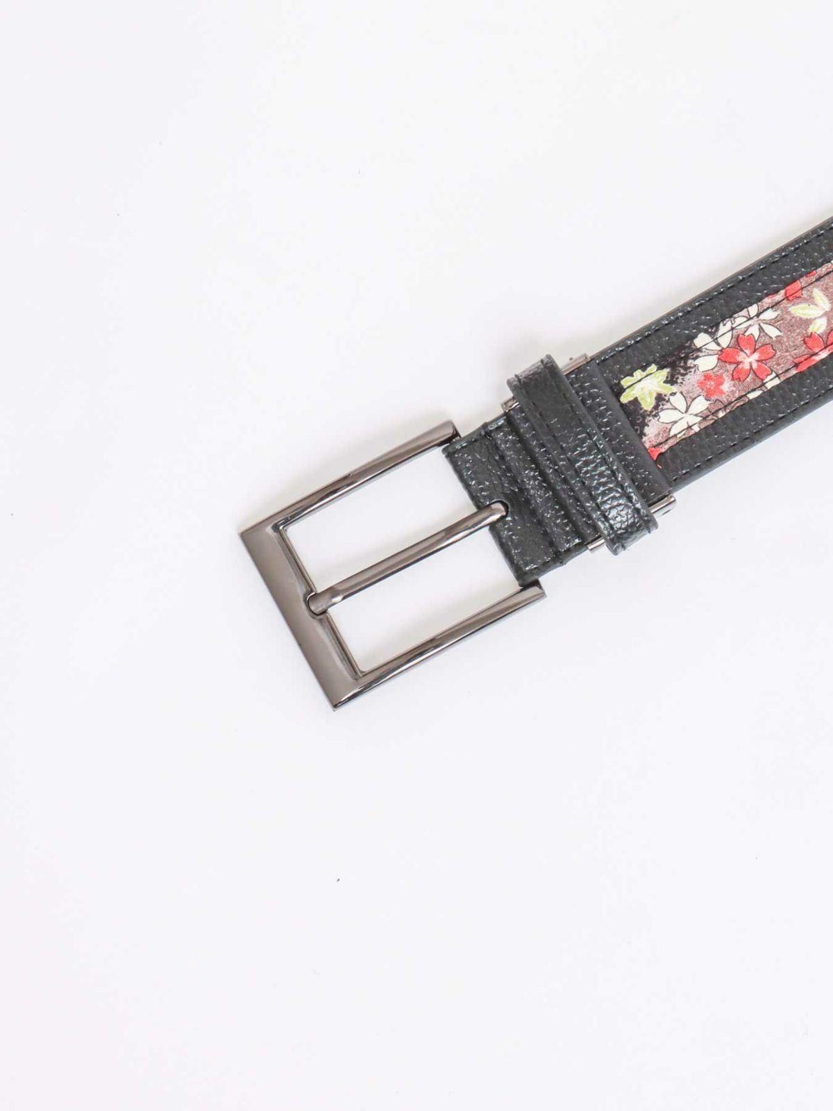 【雅結】金襴遣いクロコ切替ハトメベルト