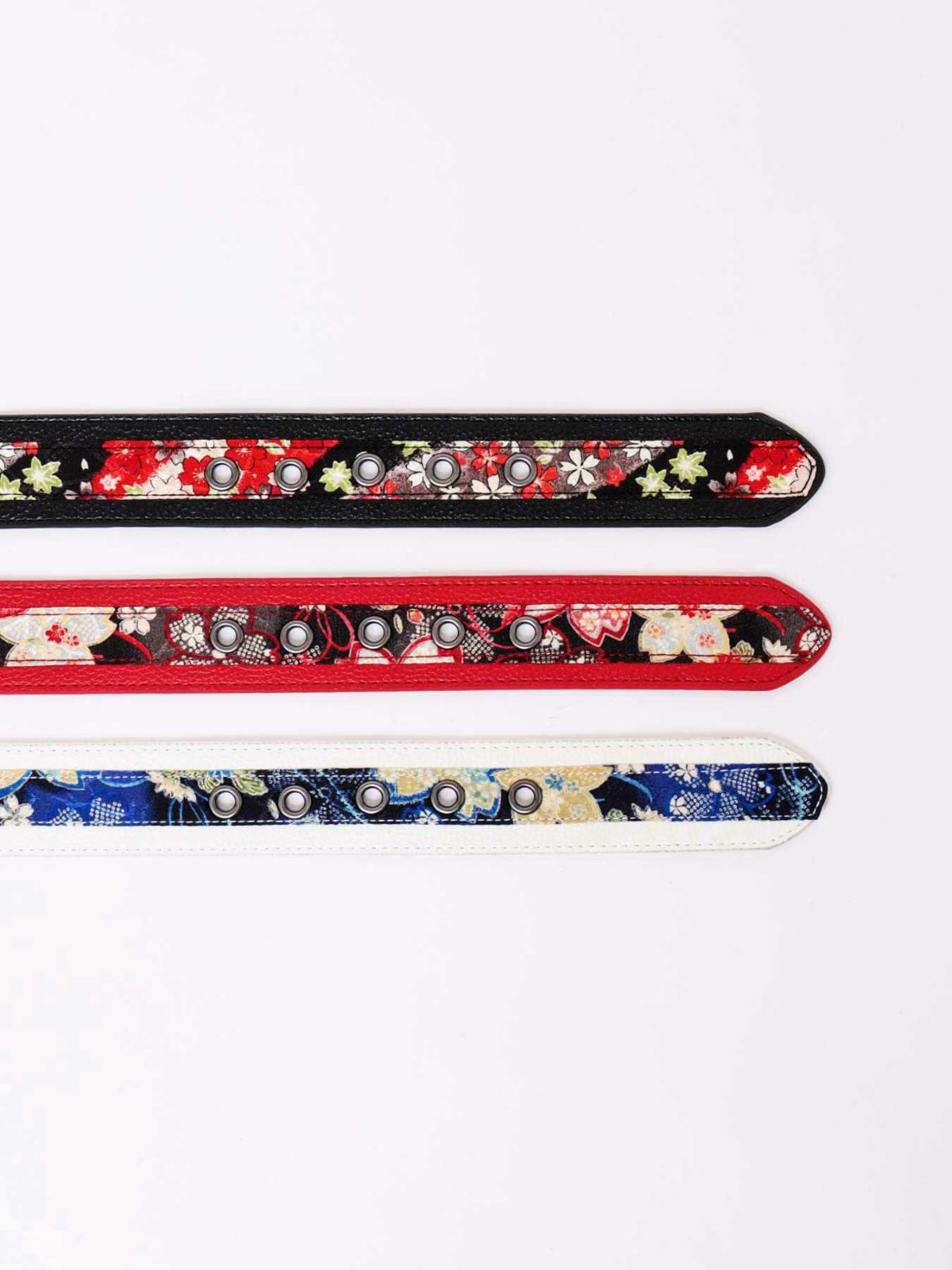 【雅結】金襴遣いクロコ切替ハトメベルト