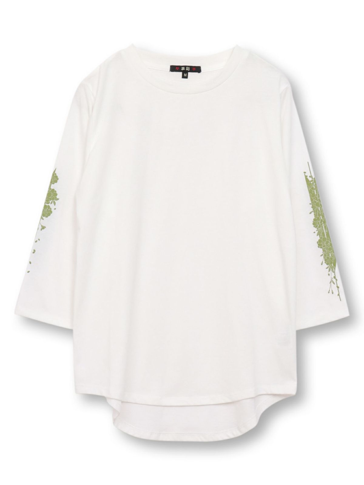 【雅結】矢絣と桜刺繍フードベスト×7分袖Tシャツ アンサンブル