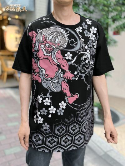 ≪50%OFF≫【不倶戴天】<br>“風神雷神”プリントTシャツ≪返品・取寄対応不可≫