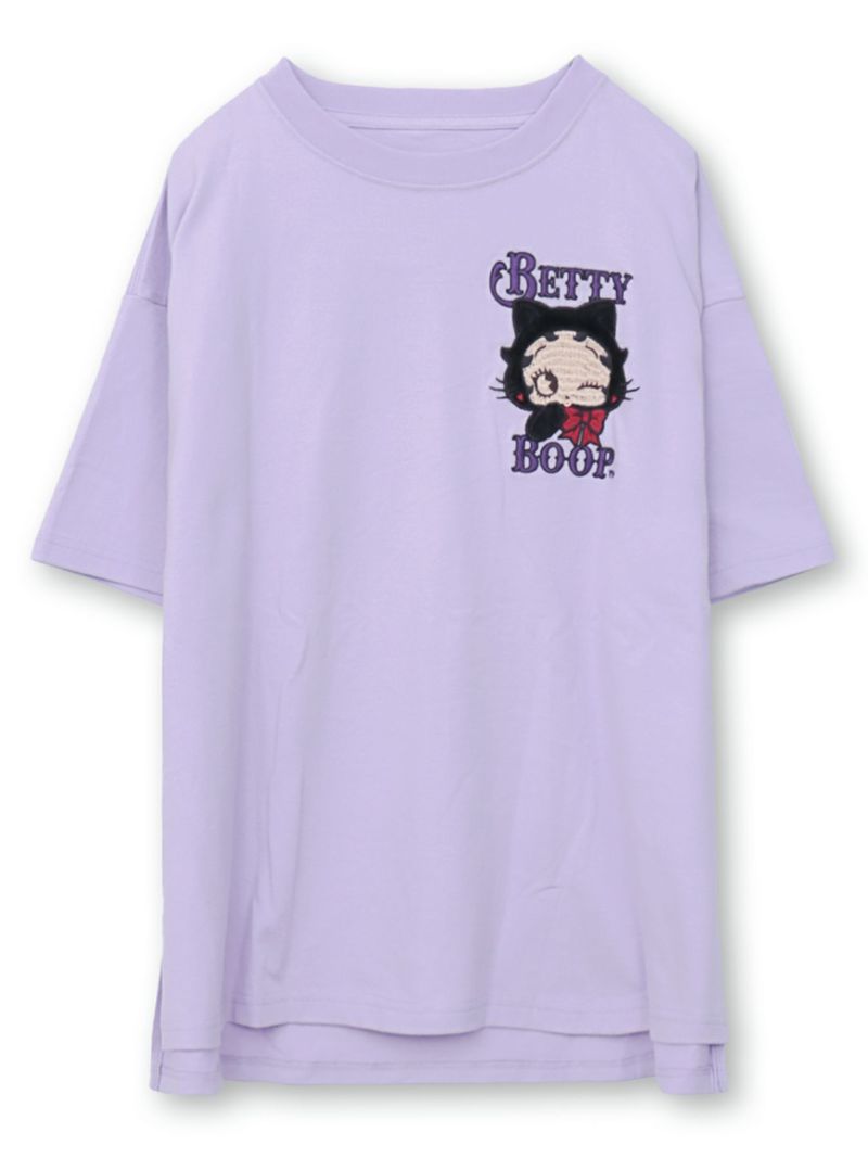 【BETTY BOOP】“黒猫ベイビーベティ”総刺繍Tシャツ