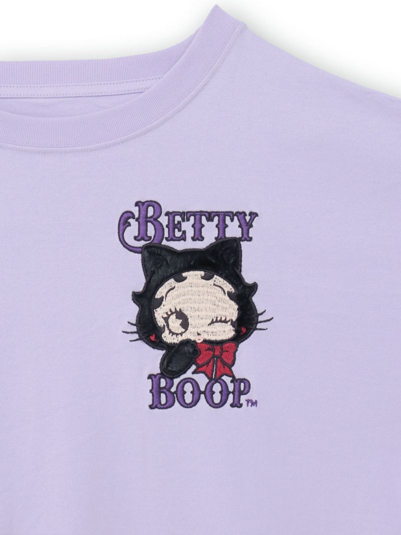 【BETTY BOOP】“黒猫ベイビーベティ”総刺繍Tシャツ