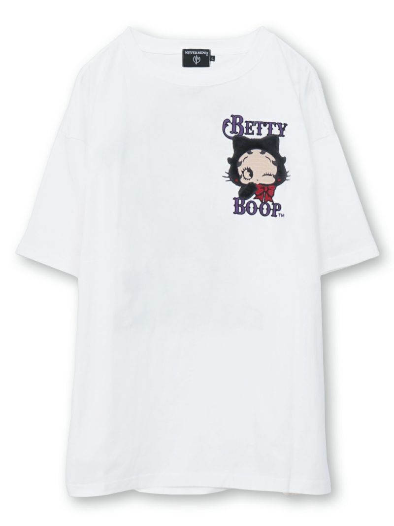 【BETTY BOOP】“黒猫ベイビーベティ”総刺繍Tシャツ