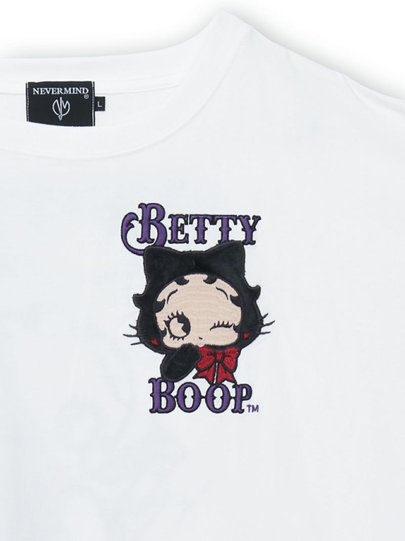 【BETTY BOOP】“黒猫ベイビーベティ”総刺繍Tシャツ