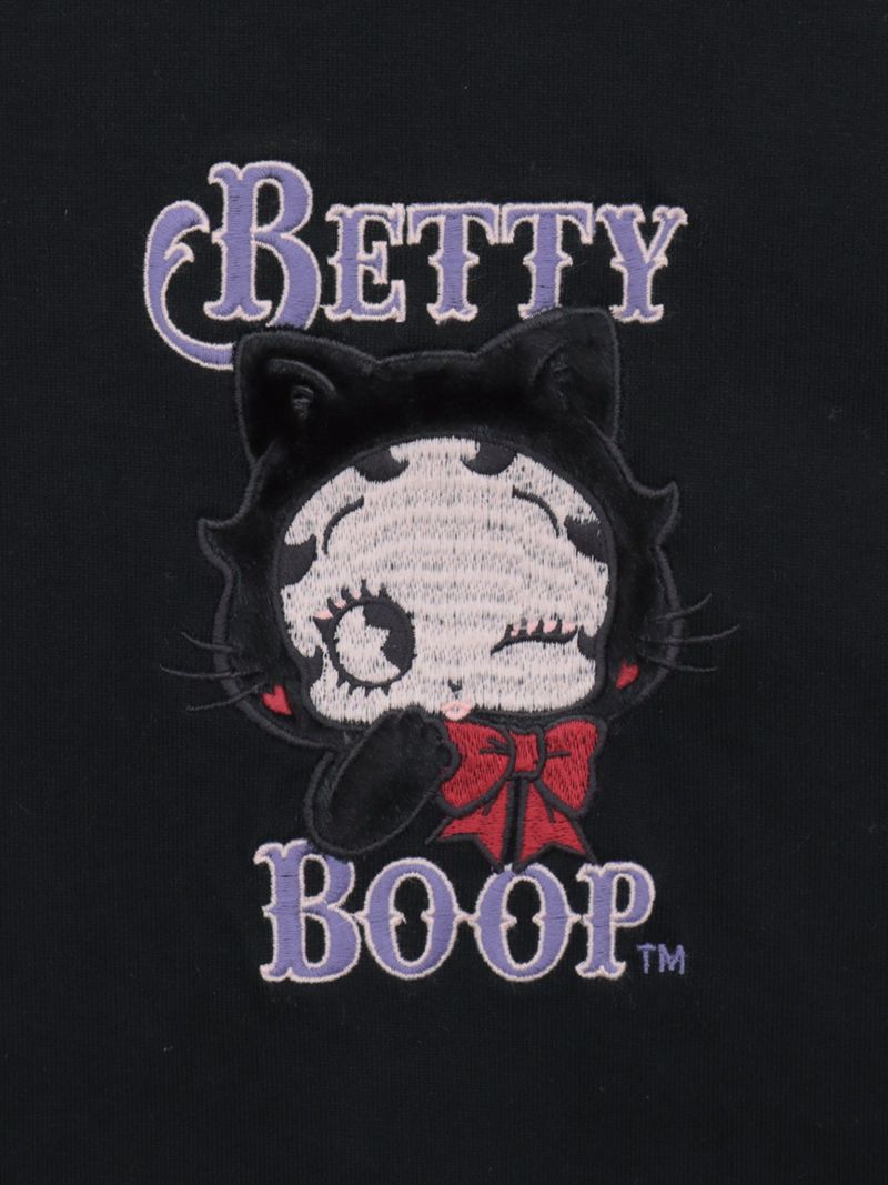 【BETTY BOOP】“黒猫ベイビーベティ”総刺繍Tシャツ