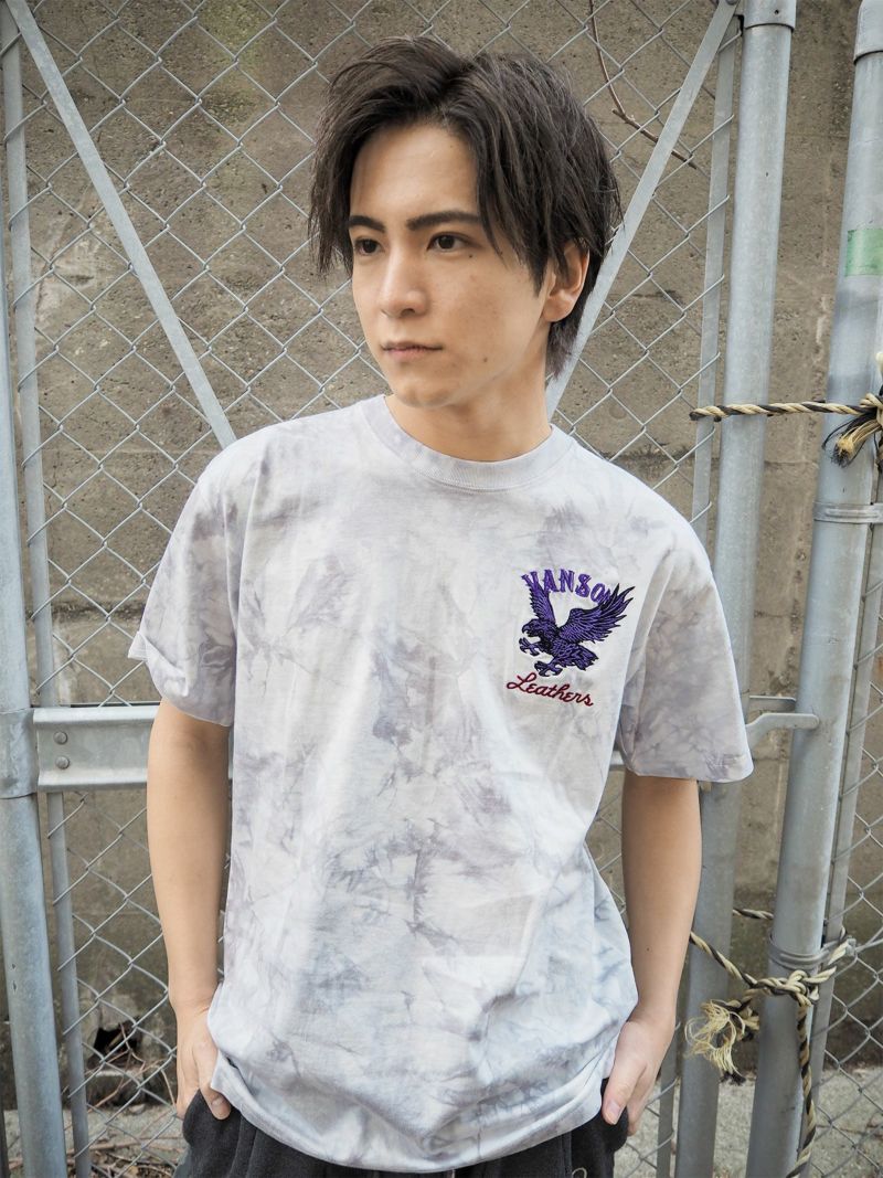 【VANSON】イーグル刺繍入りTシャツ〔別注〕