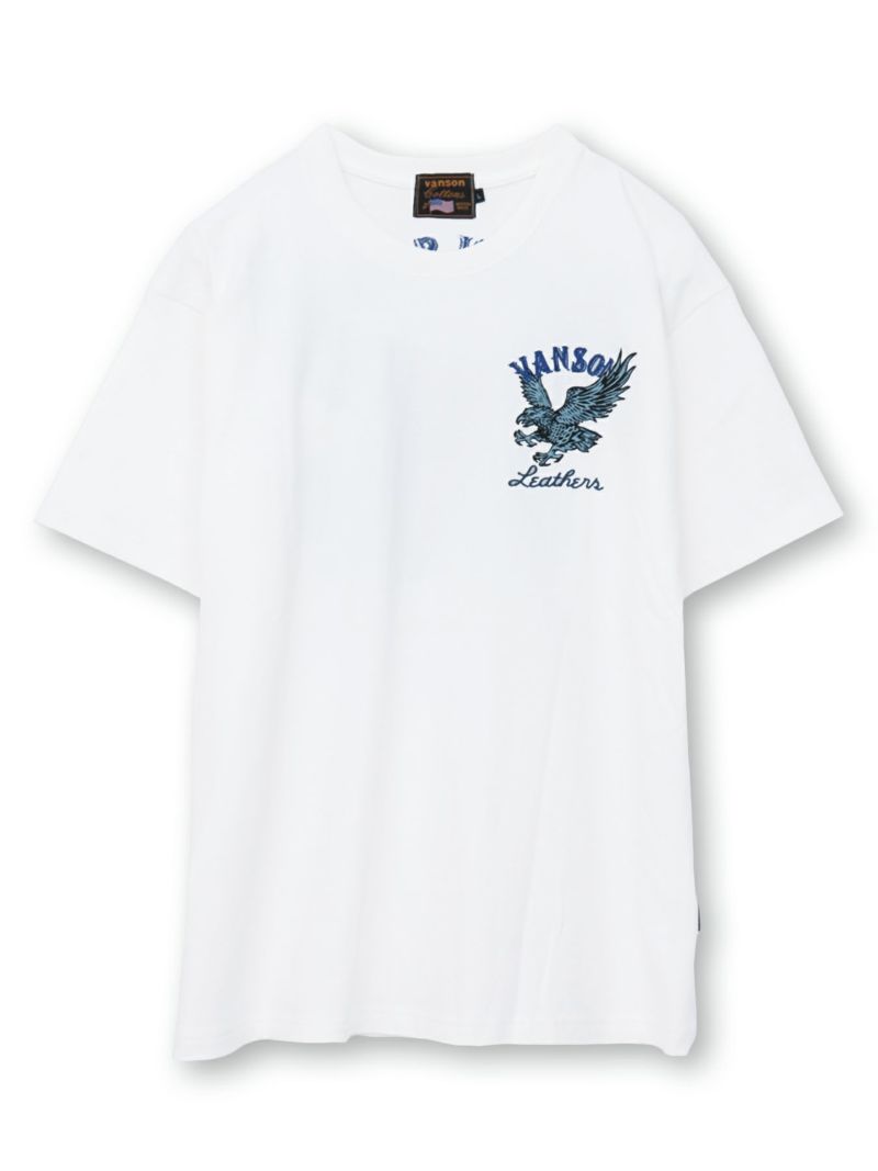 【VANSON】イーグル刺繍入りTシャツ〔別注〕