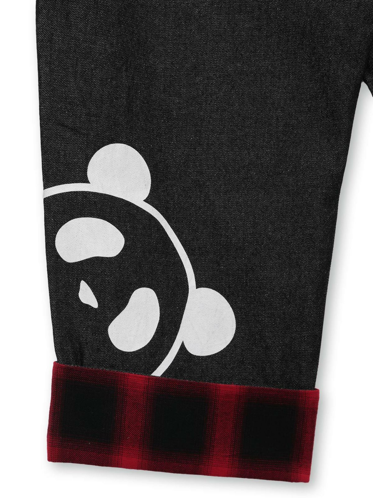 【PANDIESTA JAPAN】チェック切替ワイドデニムパンツ〔別注〕